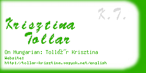 krisztina tollar business card